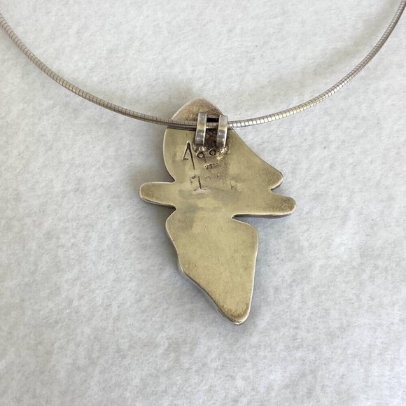 Sterling Silver 925 Beach Glass & Biwa Pearl Pendant Necklace 16"-18" Chain - Picture 8 of 16